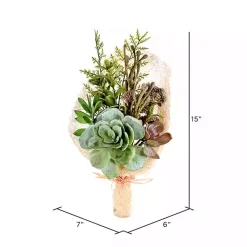 Stems & Bouquets>Kirklands Home Succulent Bouquet, 15 in. Green