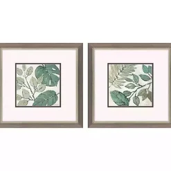 Kirklands Home Green Summer Leaves Framed Art Prints, Set of 2 Outlet