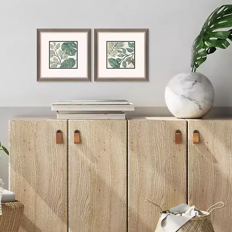 Kirklands Home Green Summer Leaves Framed Art Prints, Set of 2 Outlet