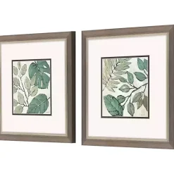 Kirklands Home Green Summer Leaves Framed Art Prints, Set of 2 Outlet