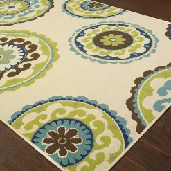 Kirklands Home Green Suzani Capetown Area Rug, 5x7
