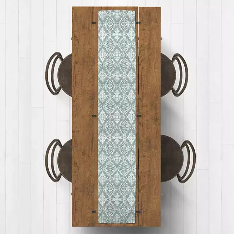 Kirklands Home Symmetrical Vines Table Runner Green Sale