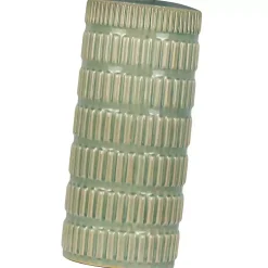 Kirklands Home Green Textured Column Table Lamps, Set of 2 Tan Discount