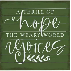 Christmas Art & Wall Decor>Kirklands Home Thrill of Hope Wall Plaque Green