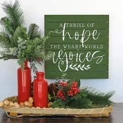 Christmas Art & Wall Decor>Kirklands Home Thrill of Hope Wall Plaque Green