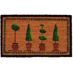 Kirklands Home Green Topiaries Doormat Brown Best