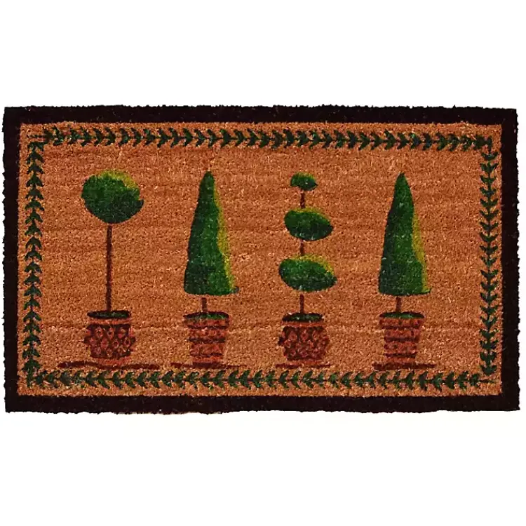 Kirklands Home Green Topiaries Doormat Brown Best