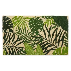 Kirklands Home Tropical Fronds Doormat Green Discount