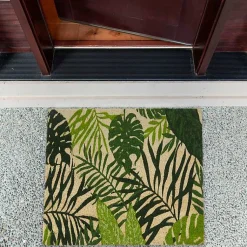 Kirklands Home Tropical Fronds Doormat Green Discount