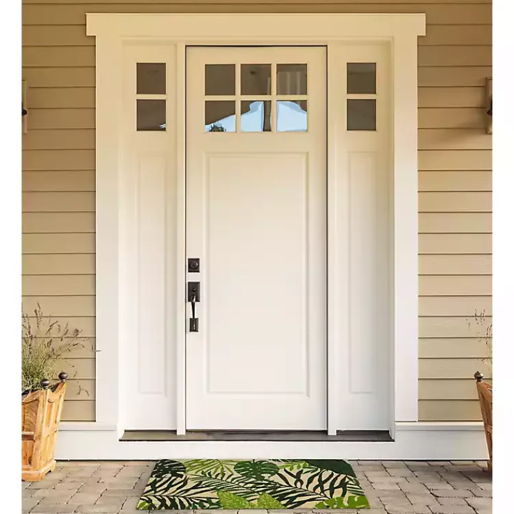 Kirklands Home Tropical Fronds Doormat Green Discount