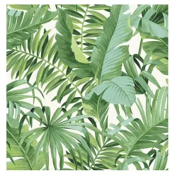 Kirklands Home Tropical Leaves Peel & Stick Wallpaper Green Best