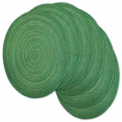 Kirklands Home Variegated Round Placemats, Set of 6 Green Hot