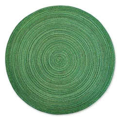 Kirklands Home Variegated Round Placemats, Set of 6 Green Hot