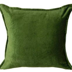 Pillows>Kirklands Home Velvet Corduroy Flange Throw Pillow Green