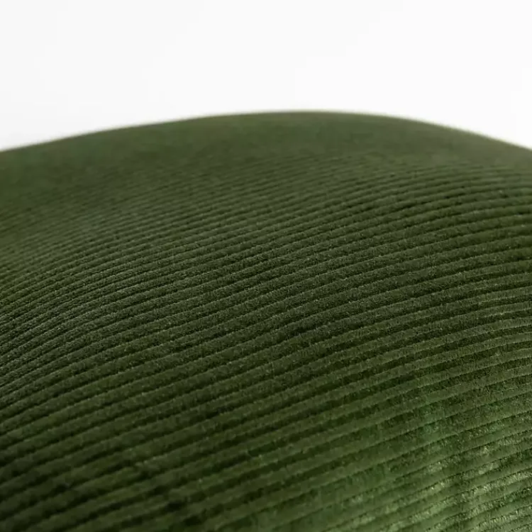 Pillows>Kirklands Home Velvet Corduroy Flange Throw Pillow Green