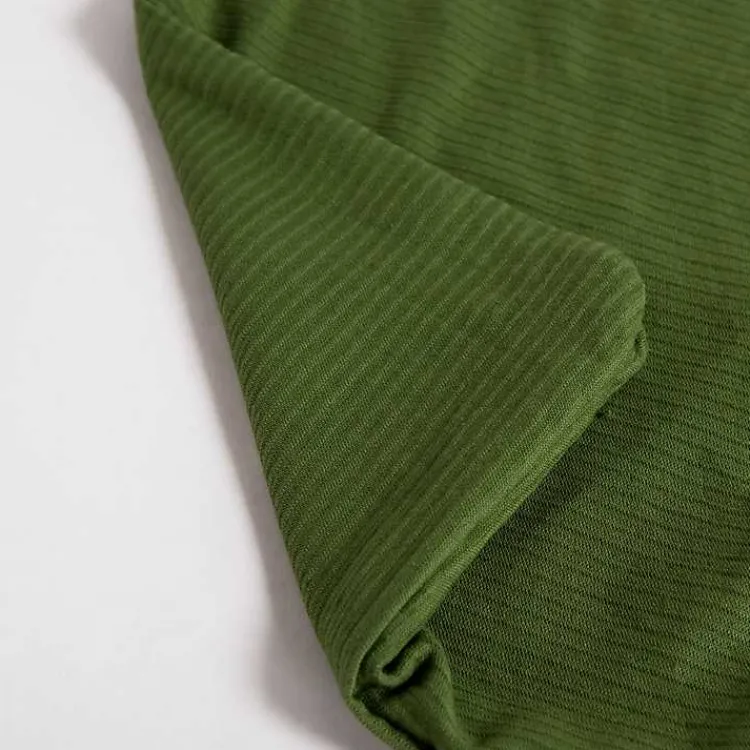 Pillows>Kirklands Home Velvet Corduroy Flange Throw Pillow Green