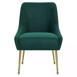 Kirklands Home Velvet Gold Maxine Dining Chair Green Outlet