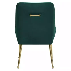 Kirklands Home Velvet Gold Maxine Dining Chair Green Outlet