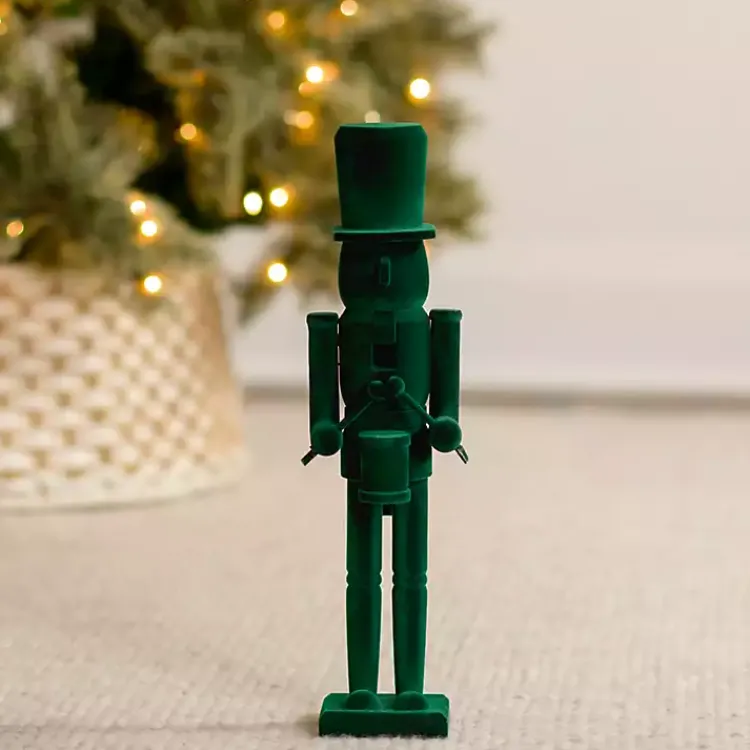 Christmas Decorations>Kirklands Home Velvet Nutcracker Tabletop Statue Green