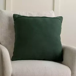 Pillows>Kirklands Home Velvet Quilted Pillow, 22 in. Green