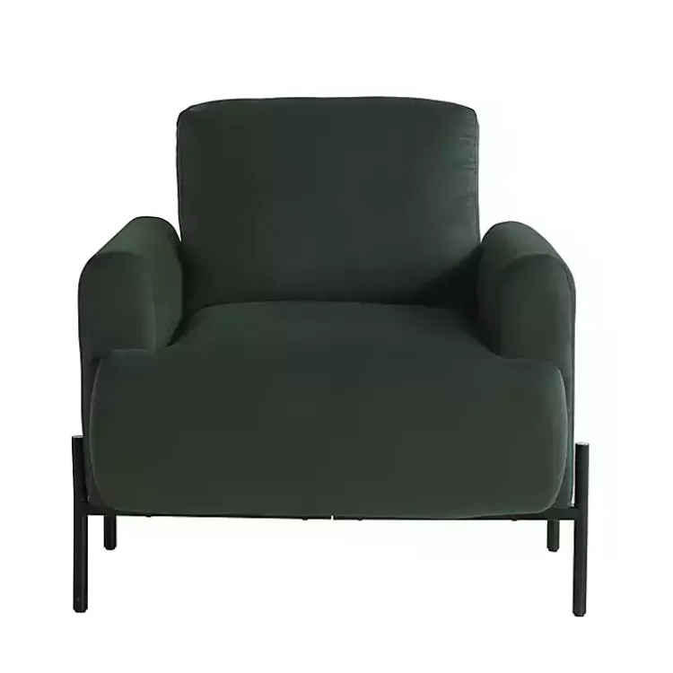 Kirklands Home Velvet Upholstered Knox Accent Chair Green New