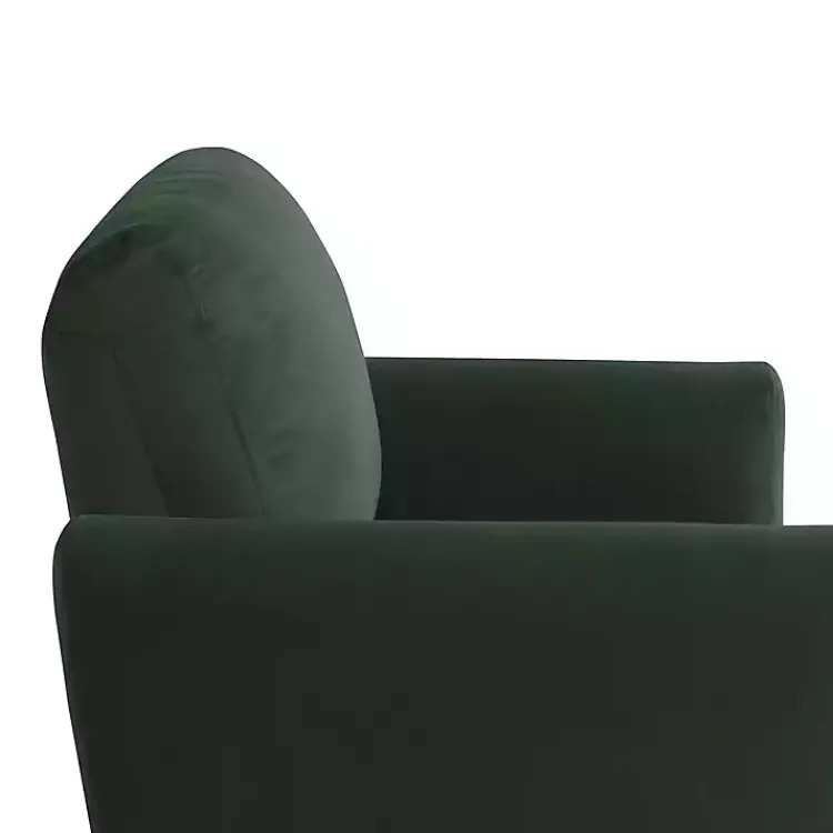 Kirklands Home Velvet Upholstered Knox Accent Chair Green New