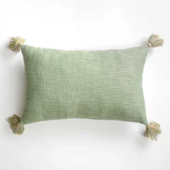 Easter Decorations>Kirklands Home Green Welcome Bunny Lumbar Pillow
