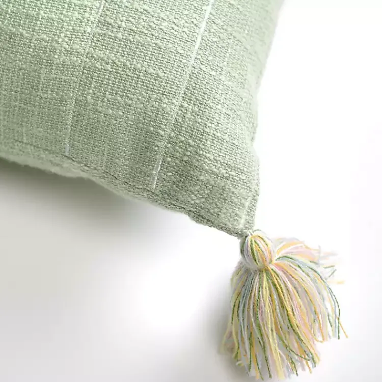 Easter Decorations>Kirklands Home Green Welcome Bunny Lumbar Pillow
