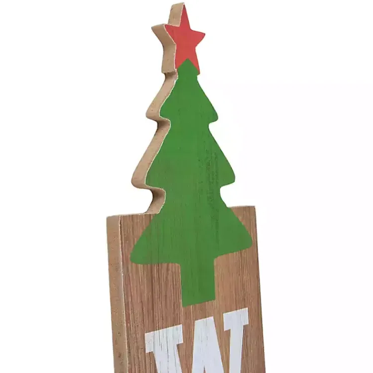 Outdoor Christmas Decorations>Kirklands Home Green Welcome Christmas Tree Wall Decoration