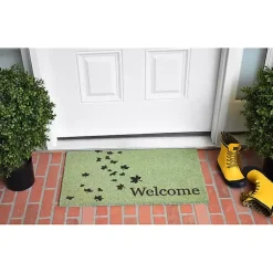 Fall>Kirklands Home Green Welcome Leaves Doormat