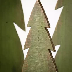Christmas Decorations>Kirklands Home Wood Christmas Tree Statues, Set of 3 Green