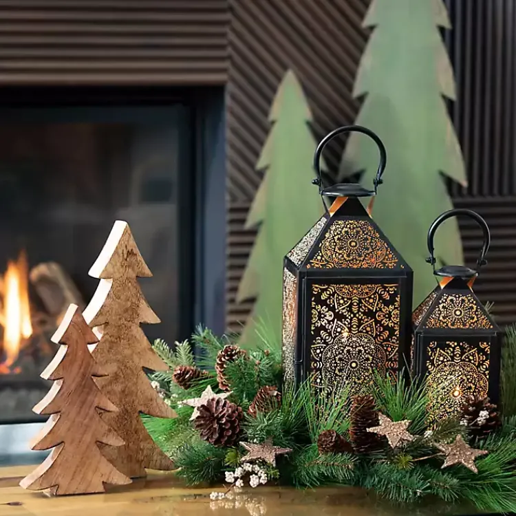 Christmas Decorations>Kirklands Home Wood Christmas Tree Statues, Set of 3 Green