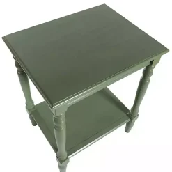 Kirklands Home Wood Sybil Accent Table Green Best