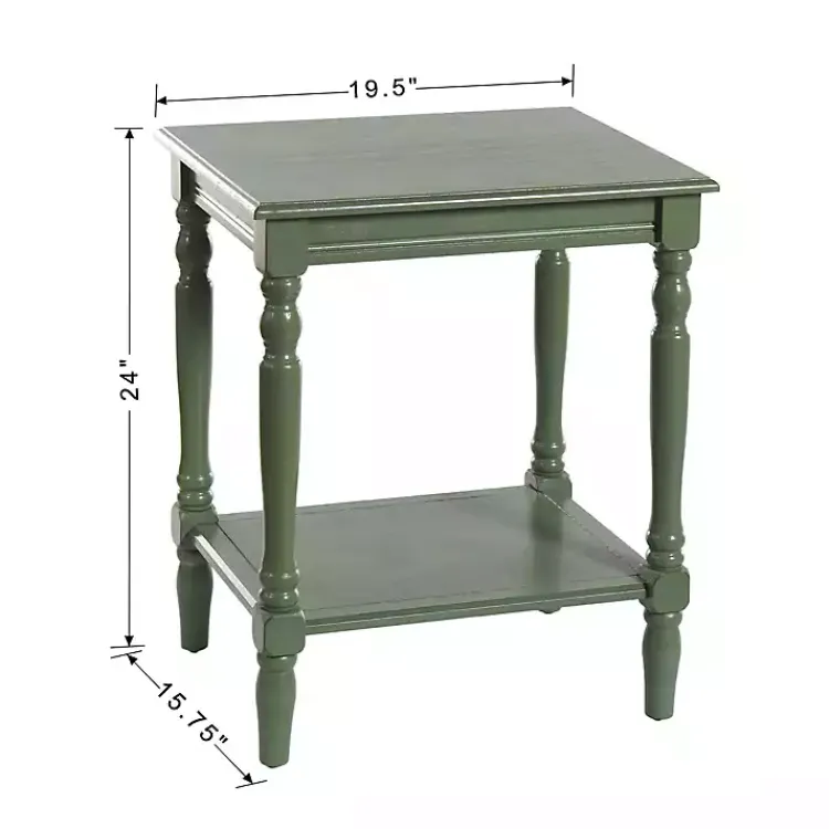 Kirklands Home Wood Sybil Accent Table Green Best