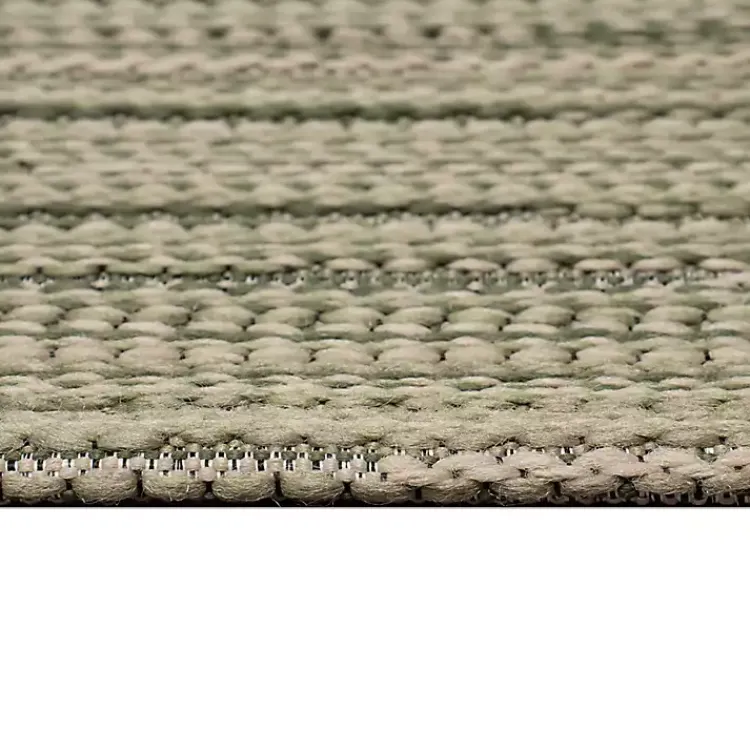 Kirklands Home Woven Lines Indoor/Outdoor Accent Rug, 2x3 Green New
