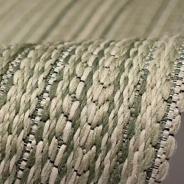 Kirklands Home Woven Lines Indoor/Outdoor Accent Rug, 2x3 Green New