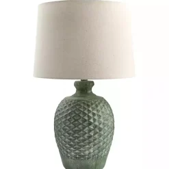 Kirklands Home Green Yosemite Textured Table Lamp Tan New