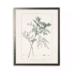 Kirklands Home Greenery Botanical IV Pewter Framed Art Print Ivory