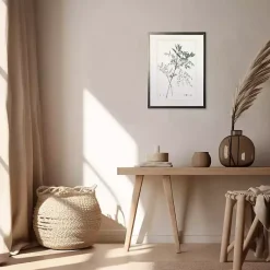Kirklands Home Greenery Botanical IV Pewter Framed Art Print Ivory