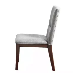 Kirklands Home Greige and Walnut Dining Chairs, Set of 2 Discount