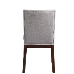 Kirklands Home Greige and Walnut Dining Chairs, Set of 2 Discount