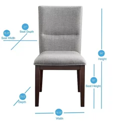 Kirklands Home Greige and Walnut Dining Chairs, Set of 2 Discount
