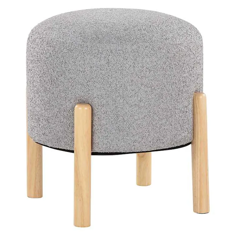 Kirklands Home Grey Michelle Ottoman Gray Clearance