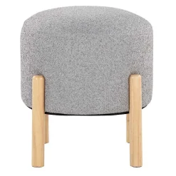 Kirklands Home Grey Michelle Ottoman Gray Clearance