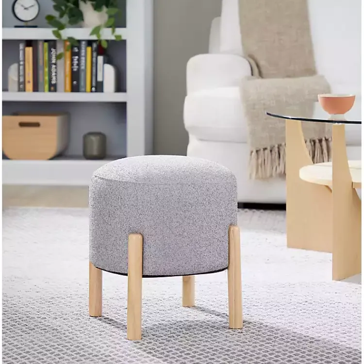 Kirklands Home Grey Michelle Ottoman Gray Clearance