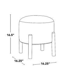 Kirklands Home Grey Michelle Ottoman Gray Clearance