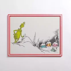 Christmas Art & Wall Decor>Kirklands Home Grinch Looking Over Whoville Framed Art Print