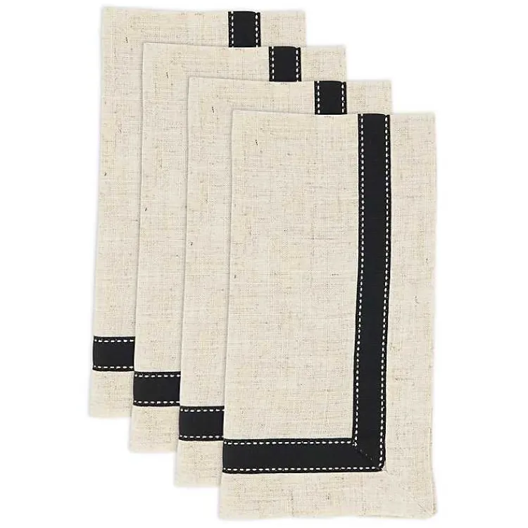 Kirklands Home Grosgrain Accent Napkins, Set of 4