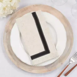 Kirklands Home Grosgrain Accent Napkins, Set of 4