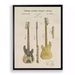 Kirklands Home Guitar Framed Art Print New